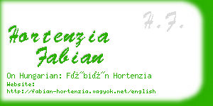 hortenzia fabian business card